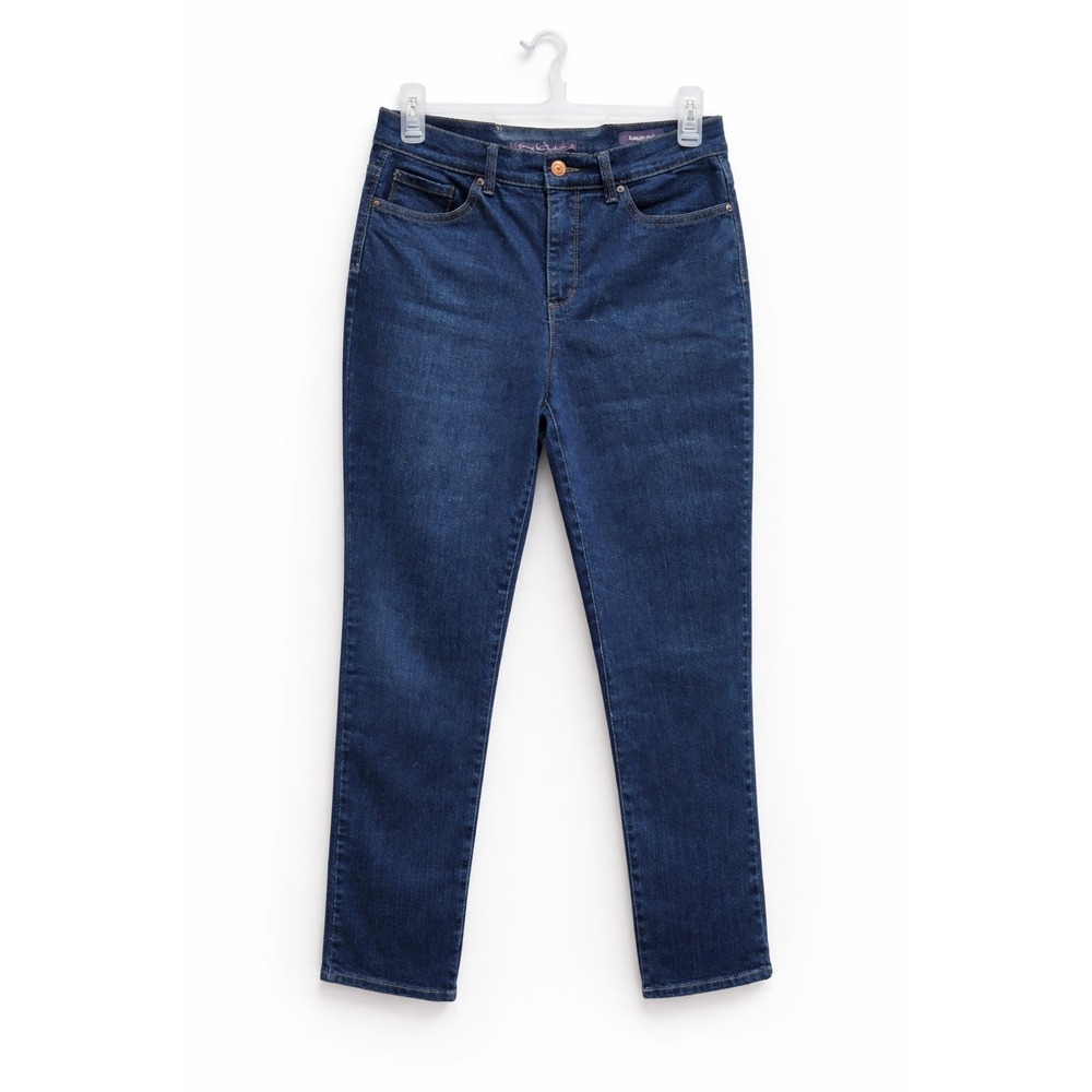 Gloria Vanderbilt Amanda Womens Jeans Sz 10 Short Blue Straight Leg Stretch NWOT